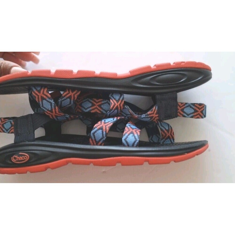 Chaco Z1 Womens Sandals Size W10 Trail Hiking Orange Blue Outdoors Gorp - Picture 9 of 10